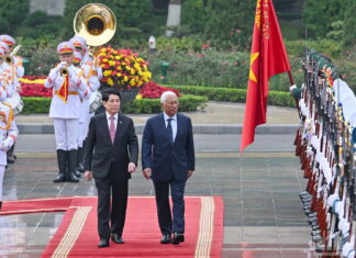 Chủ tịch nước Lương Cường chủ trì lễ đón Chủ tịch Hội đồng châu Âu Antonio Costa