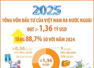 [Infographic]: Năm 2025: Đầu tư của Việt Nam ra nước ngoài tăng 88,7%