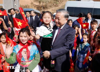Tổng Bí thư Tô Lâm dự khánh thành Trường Phổ thông nội trú liên cấp Tiểu học & THCS Si Pa Phìn