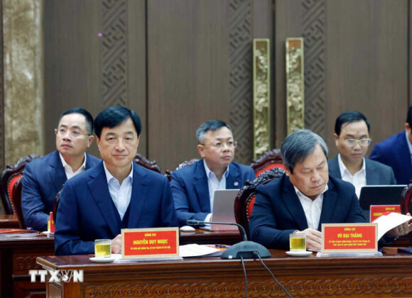 C&aacute;c đại biểu tham dự buổi l&agrave;m việc. (Ảnh: Thống Nhất/TTXVN)
