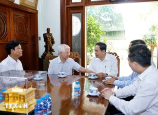 Chủ tịch Quốc hội Trần Thanh Mẫn thăm, chúc Tết nguyên lãnh đạo Đảng, Nhà nước