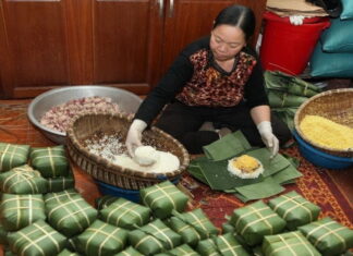 Tục gói bánh chưng ngày Tết Nguyên đán - Nét đẹp văn hóa lúa nước