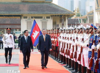 Toàn cảnh lễ đón Tổng Bí thư Tô Lâm thăm cấp Nhà nước tới Vương quốc Campuchia