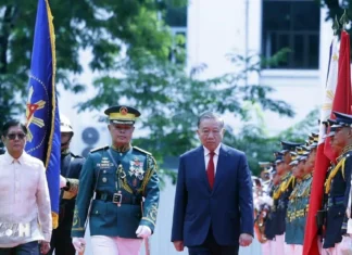 Lễ đón Tổng Bí thư, Chủ tịch nước Tô Lâm và Phu nhân thăm cấp Nhà nước tới Philippines